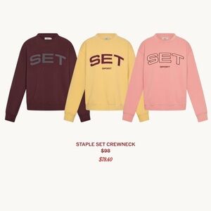 Set active staple set crewneck
